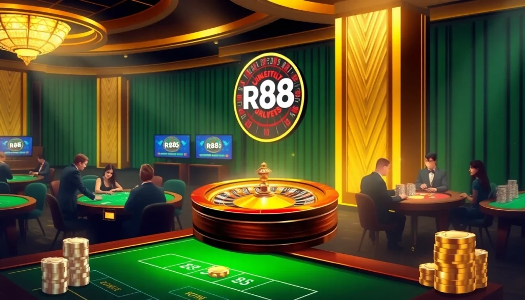 Experience the excitement of rr 88 with vibrant casino tables and roulette, perfect for high-stakes gamblers.