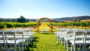 Captivating scene of Clarksburg wedding venues featuring an outdoor setup perfect for romantic ceremonies.