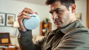 Install a smoke detector battery while ensuring home safety with a professional look.