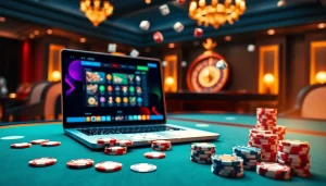 Découvrez l'excitation du casino en ligne Français avec des tables de jeu luxueuses et des éléments en ligne vibrants.