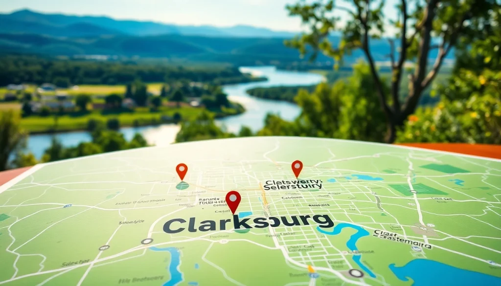 Explore the Clarksburg California map showcasing landmarks and nature's beauty.