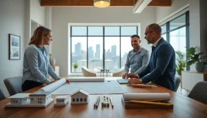 Contact residential architect Boston for professional consultation in a modern office.