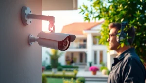 Cámaras de seguridad en Liberia con una instalación de cámara de seguridad moderna en una vivienda.
