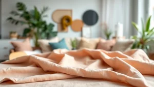 Maak gebruik van goedkope linnen voor een stijlvolle en gezellige woonkamerinrichting.