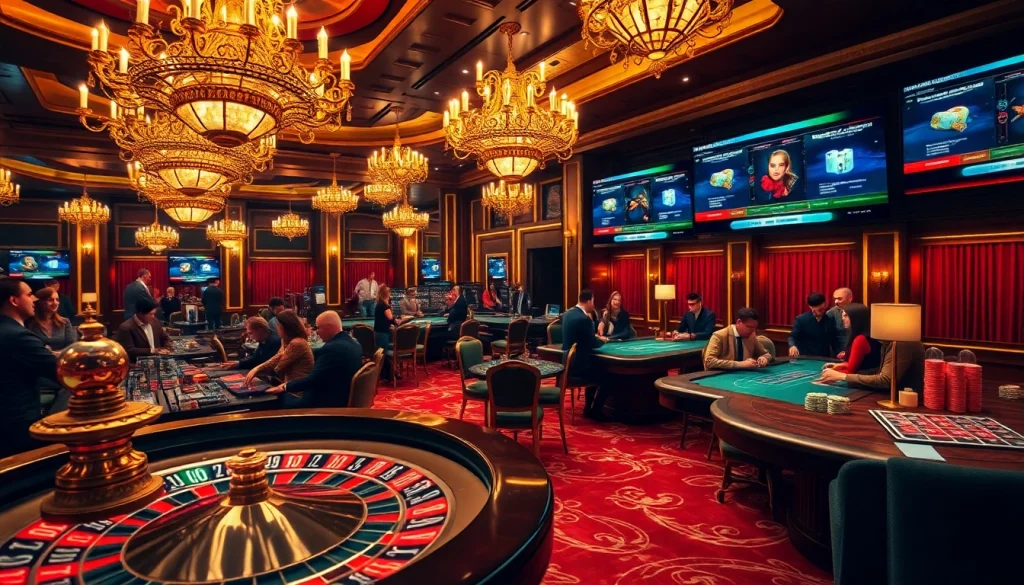 Vivez l'excitation du casino en ligne Français à une table de jeu luxueuse avec des jetons de poker vibrants.