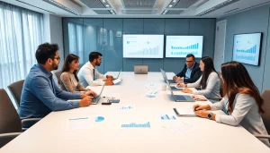 Corporate Tax Services in UAE discussed by diverse professionals in a modern office setting.